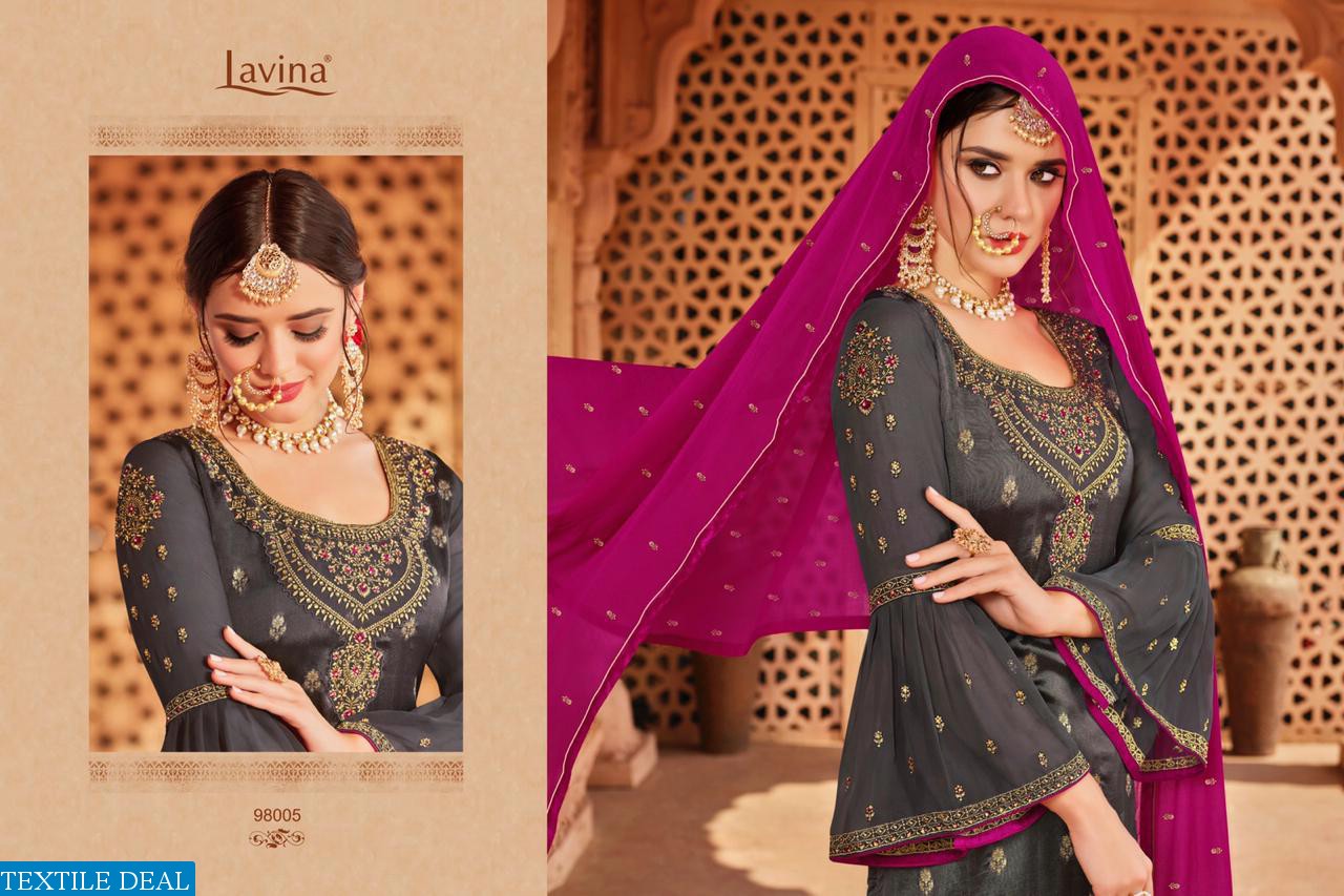 LAVINA VOL 98 BANGLORI SILK JACQUARD SALWAR SUIT WHOLESALER