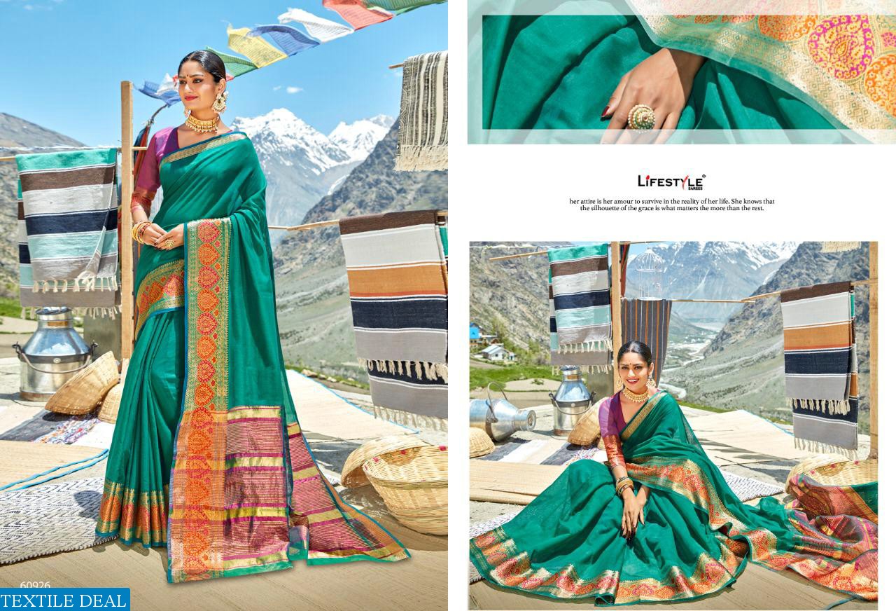 LIFESTYLE LAVANYAM VOL 8 WEAVING JACQUARD EXCLUSIVE SAREE DEALER