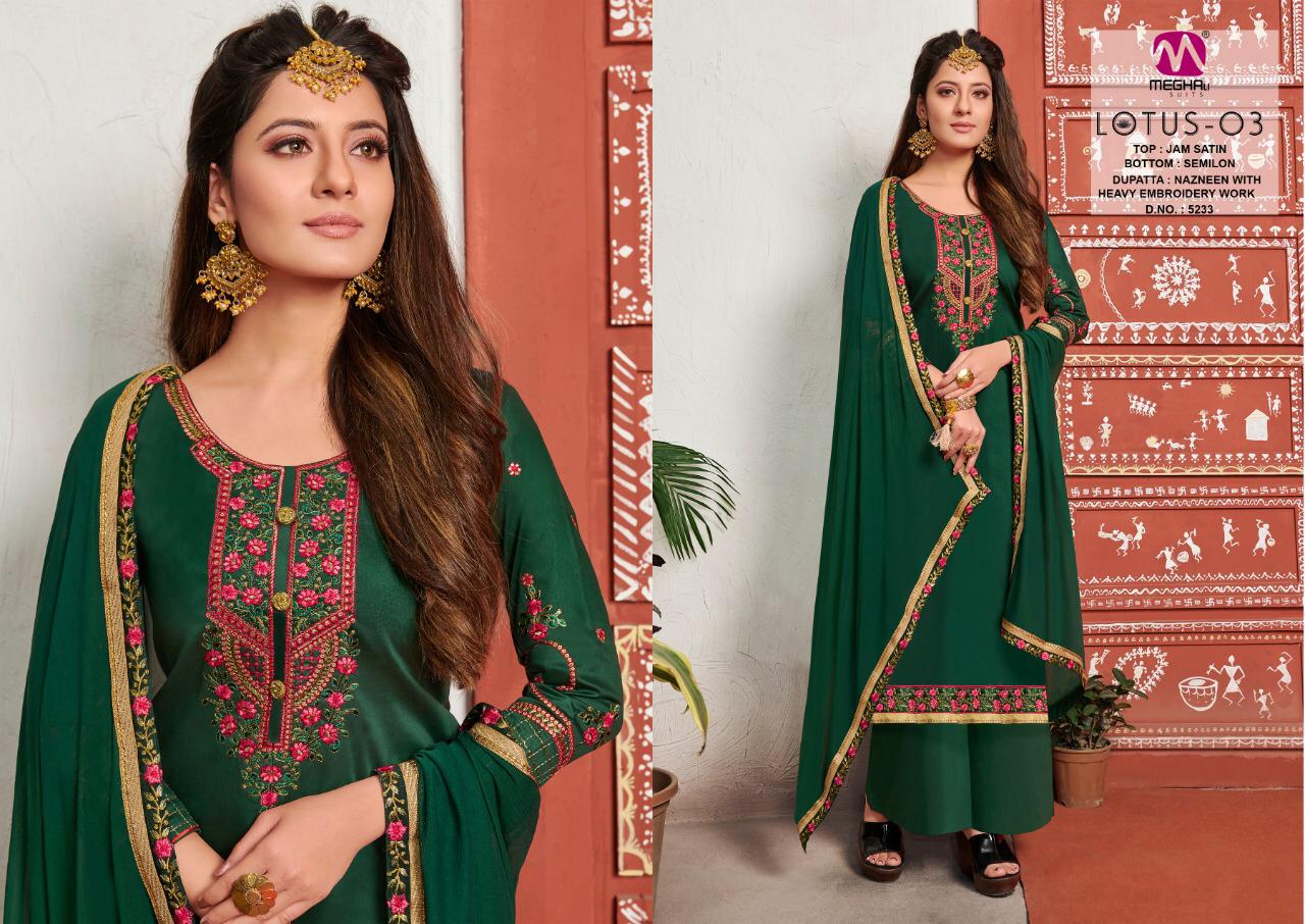 LOTUS VOL 3 BY MEGHALI SUITS JAM SATIN ETHNIC SALWAR KAMEEZ DESIGNS