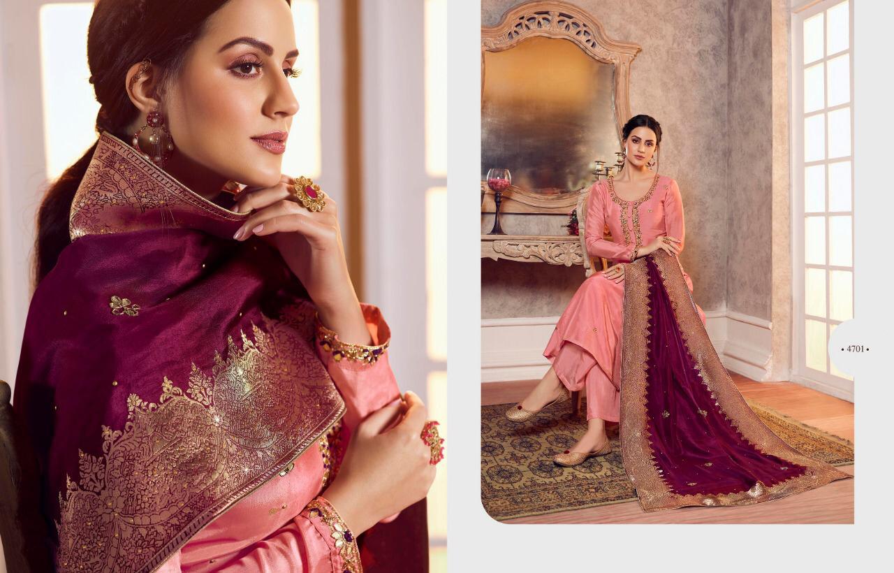 LT NITYA VOL 147 VISCOSE UPADA WITH HANDWORK SALWAR KAMEEZ WHOLESALER SURAT