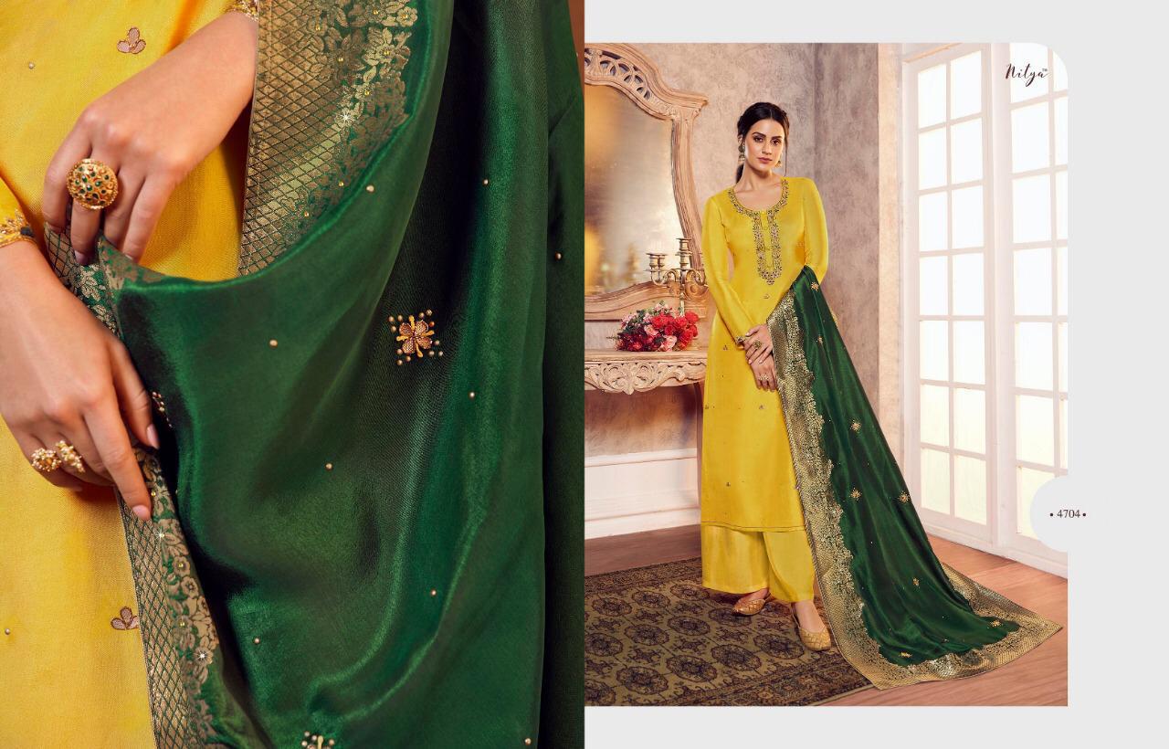 LT NITYA VOL 147 VISCOSE UPADA WITH HANDWORK SALWAR KAMEEZ WHOLESALER SURAT