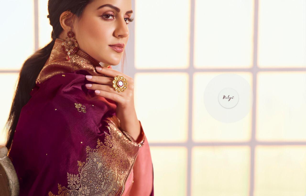 LT NITYA VOL 147 VISCOSE UPADA WITH HANDWORK SALWAR KAMEEZ WHOLESALER SURAT