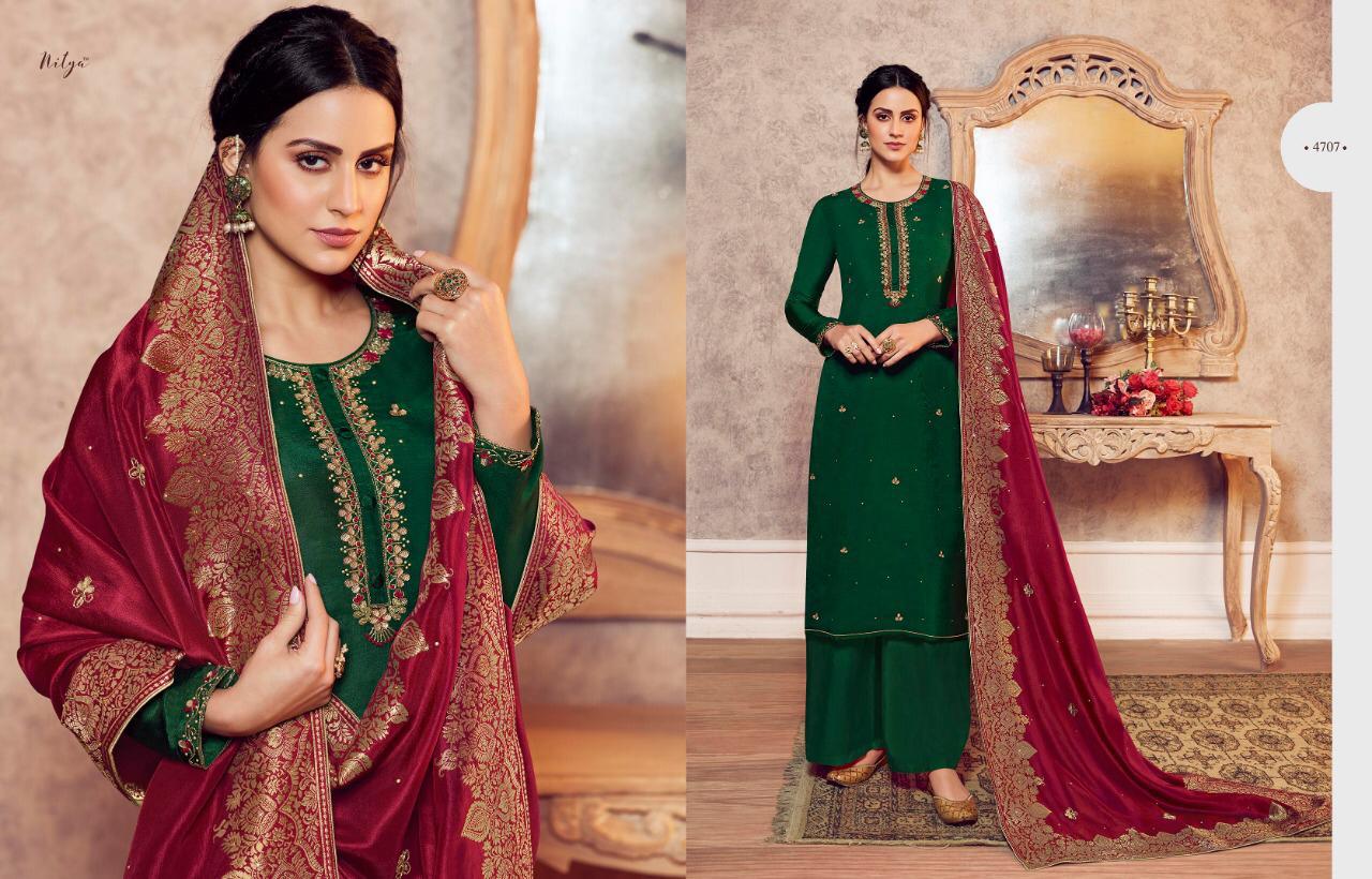 LT NITYA VOL 147 VISCOSE UPADA WITH HANDWORK SALWAR KAMEEZ WHOLESALER SURAT
