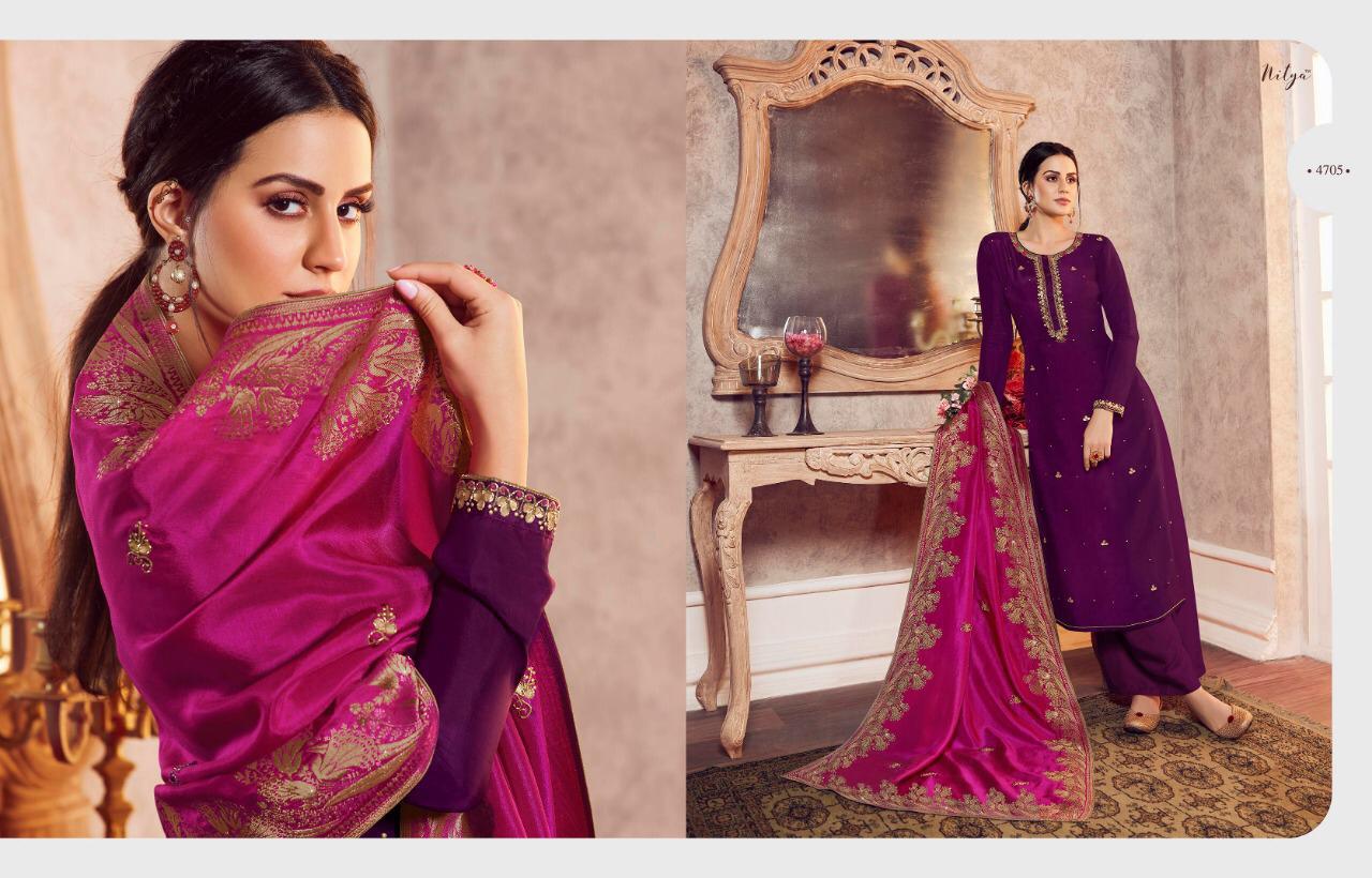 LT NITYA VOL 147 VISCOSE UPADA WITH HANDWORK SALWAR KAMEEZ WHOLESALER SURAT
