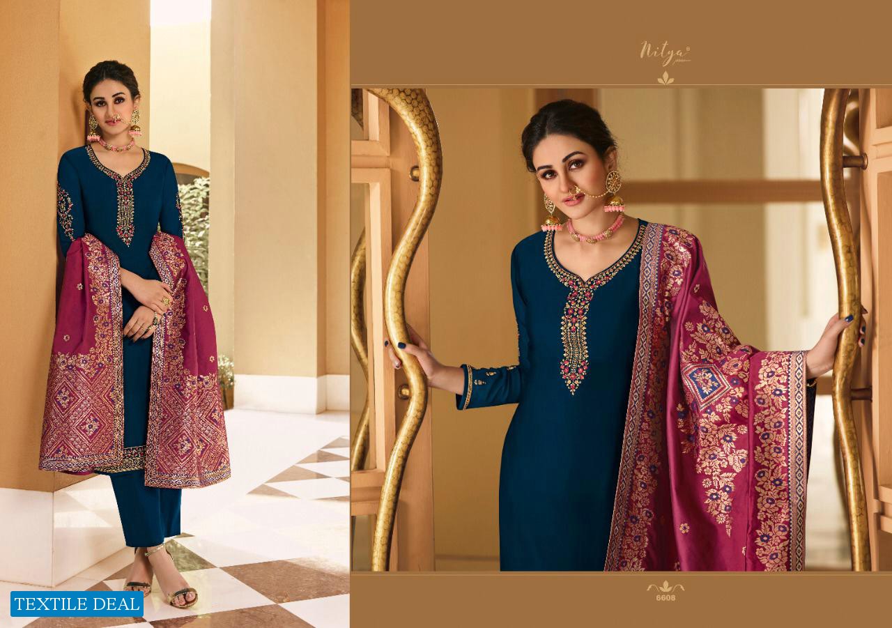 LT NITYA VOL 166 SATIN GEORGETTE EID SPECIAL DESIGNER FANCY SUITS