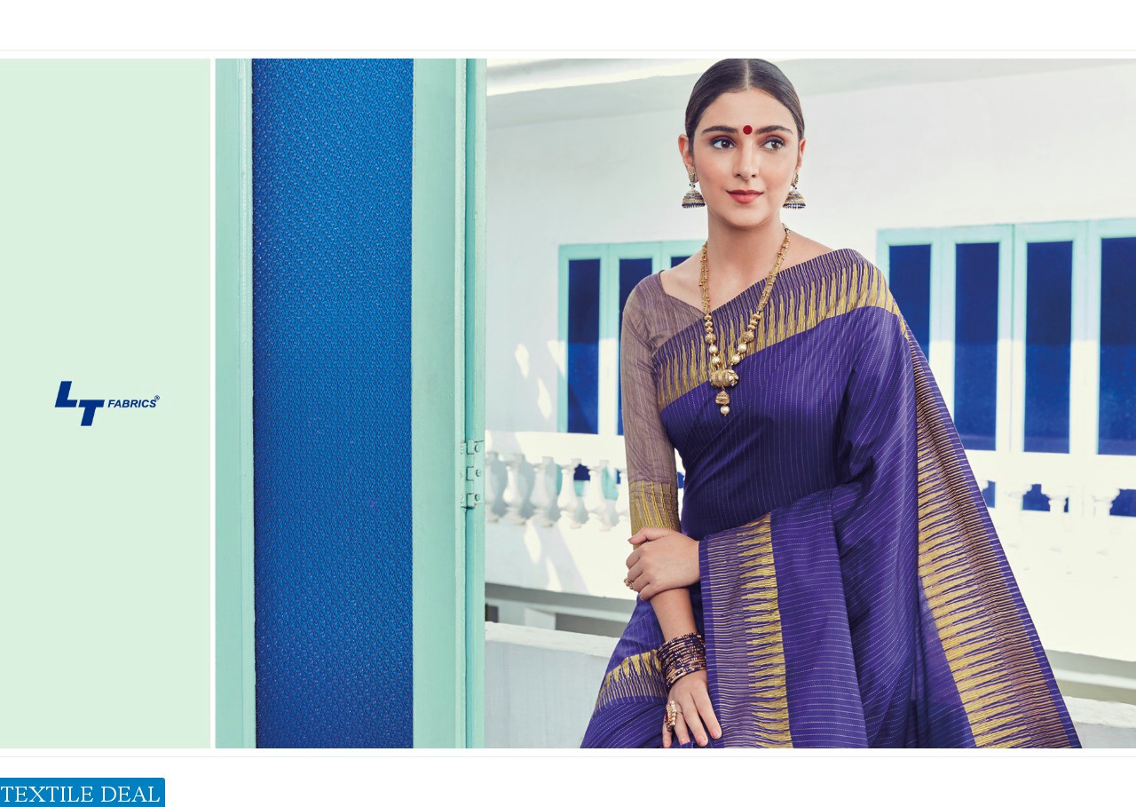 LT PRESENTING VIDHYA COTTON WIVING BORDER SAREE COLLECTION