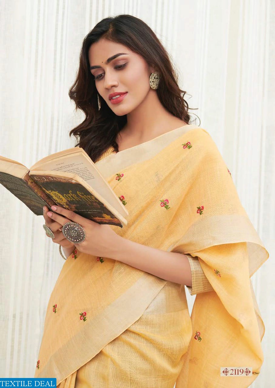 LT Pankti Wholesaler Linen Silk Ethnic Sarees