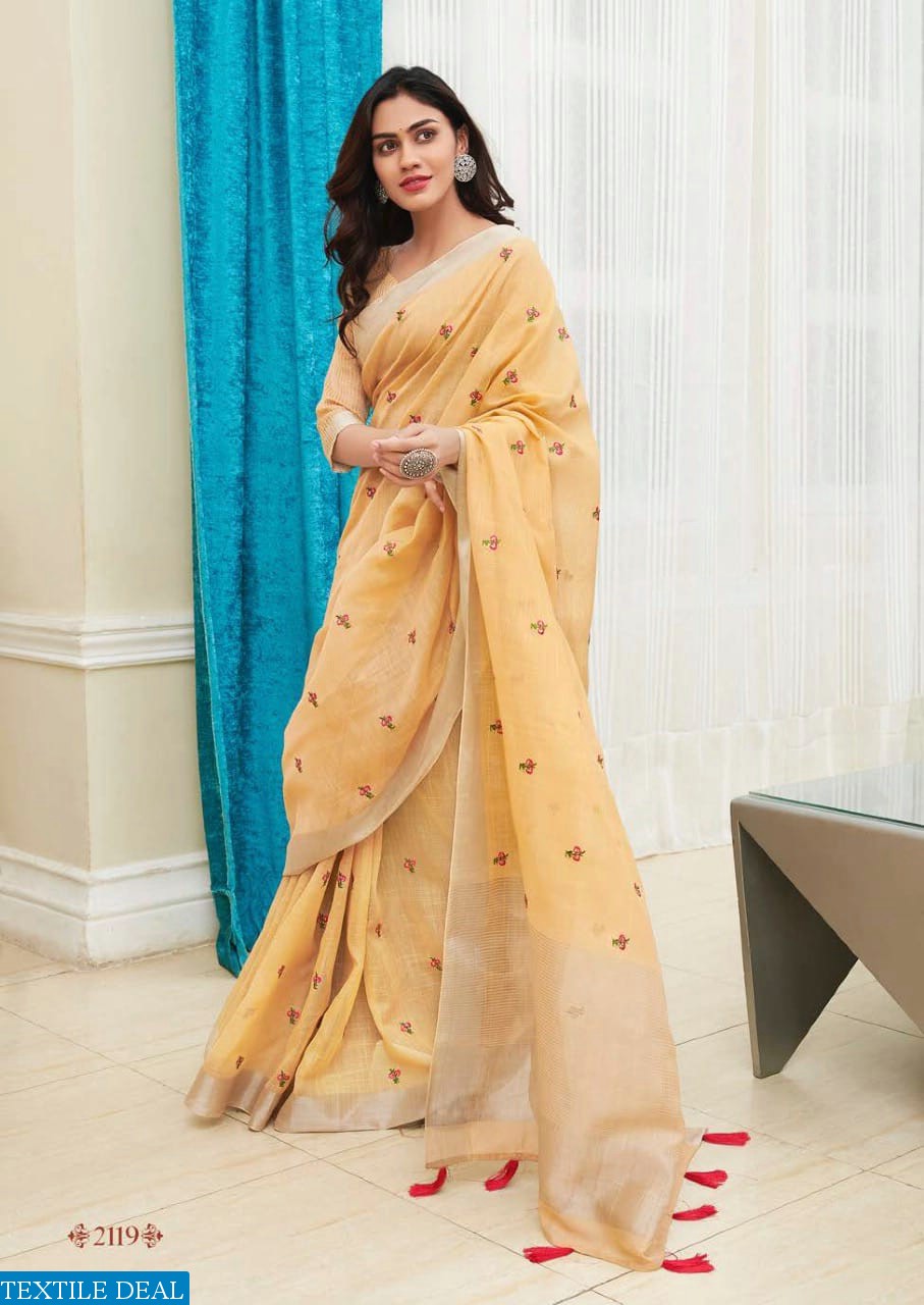 LT Pankti Wholesaler Linen Silk Ethnic Sarees