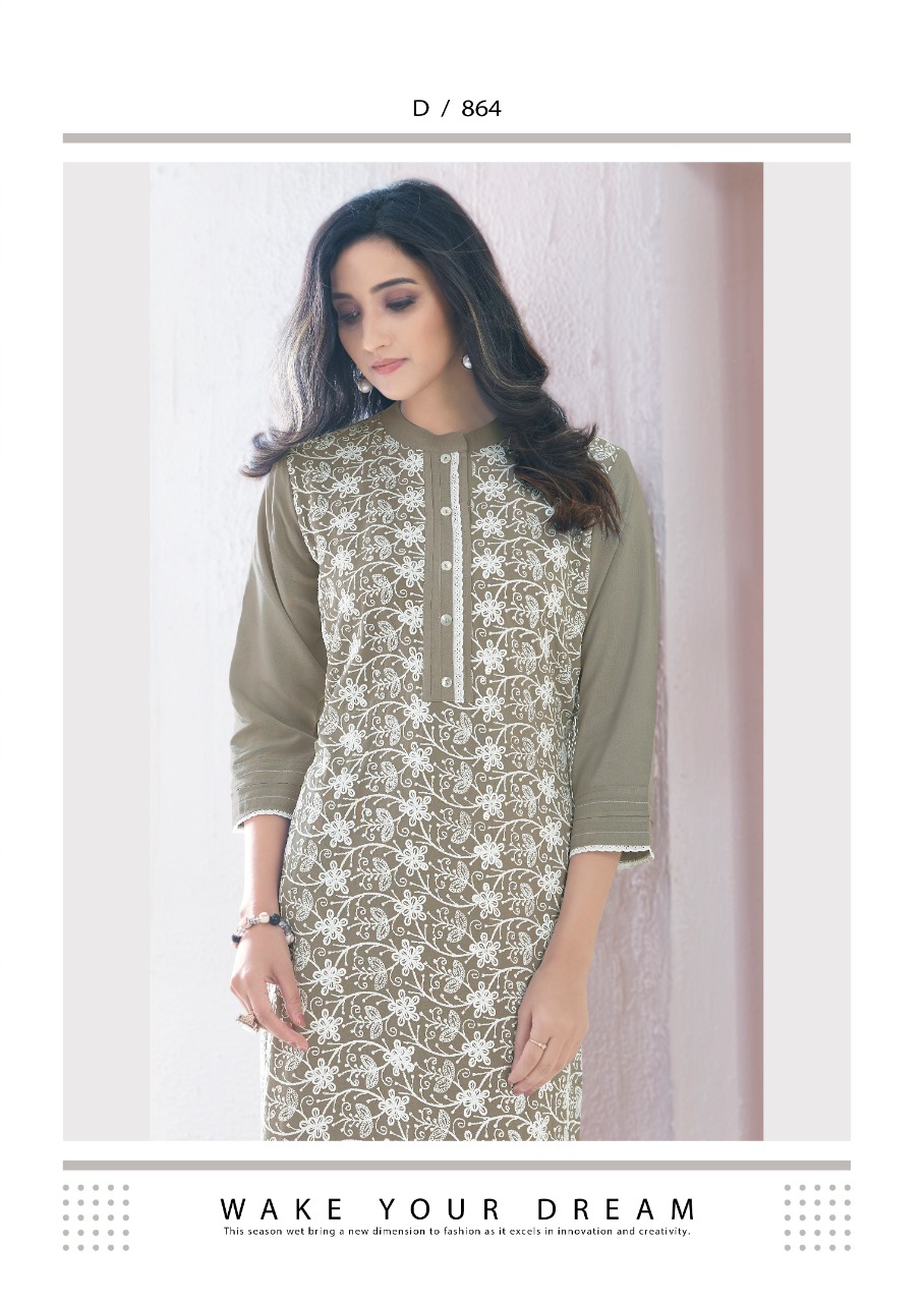 LUCHNOWI VOL 2 BY VINK RAYON WITH WORK EXCLUSIVE KURTI WITH PANTS