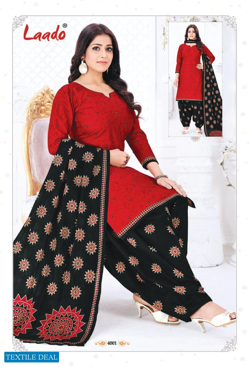 Laado Priti Patiyala Vol-4 Wholesale Pure Cotton Dress Material