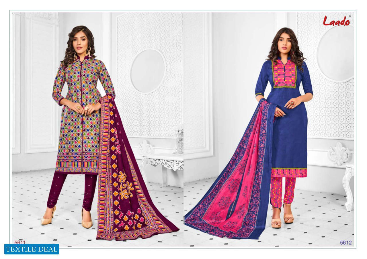 Laado Vol-56 Wholesale Pure Cotton Printed Dress Material