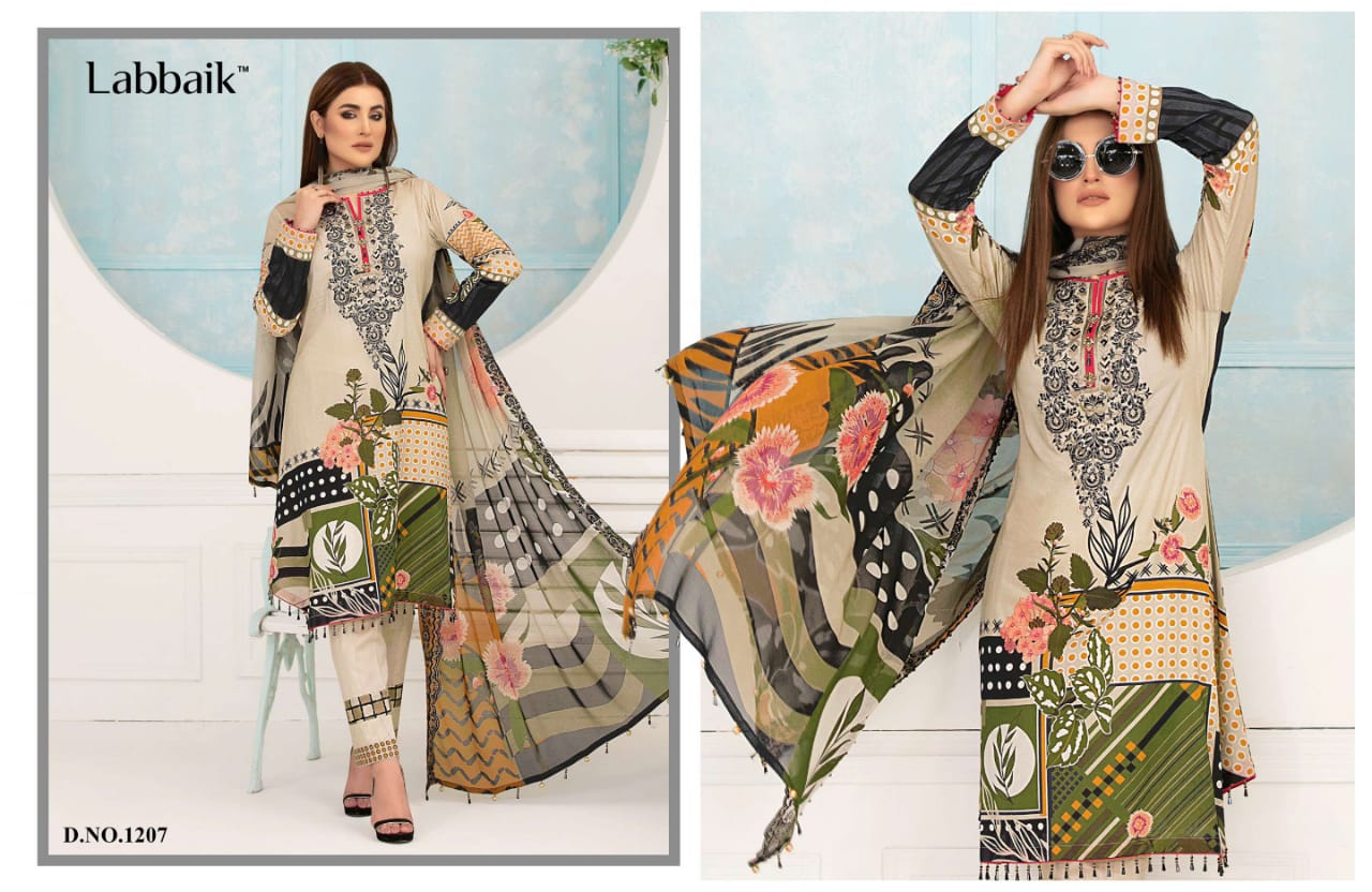 Labbaik Asifa Nabeel Wholesale Lawn Cotton Dress Material