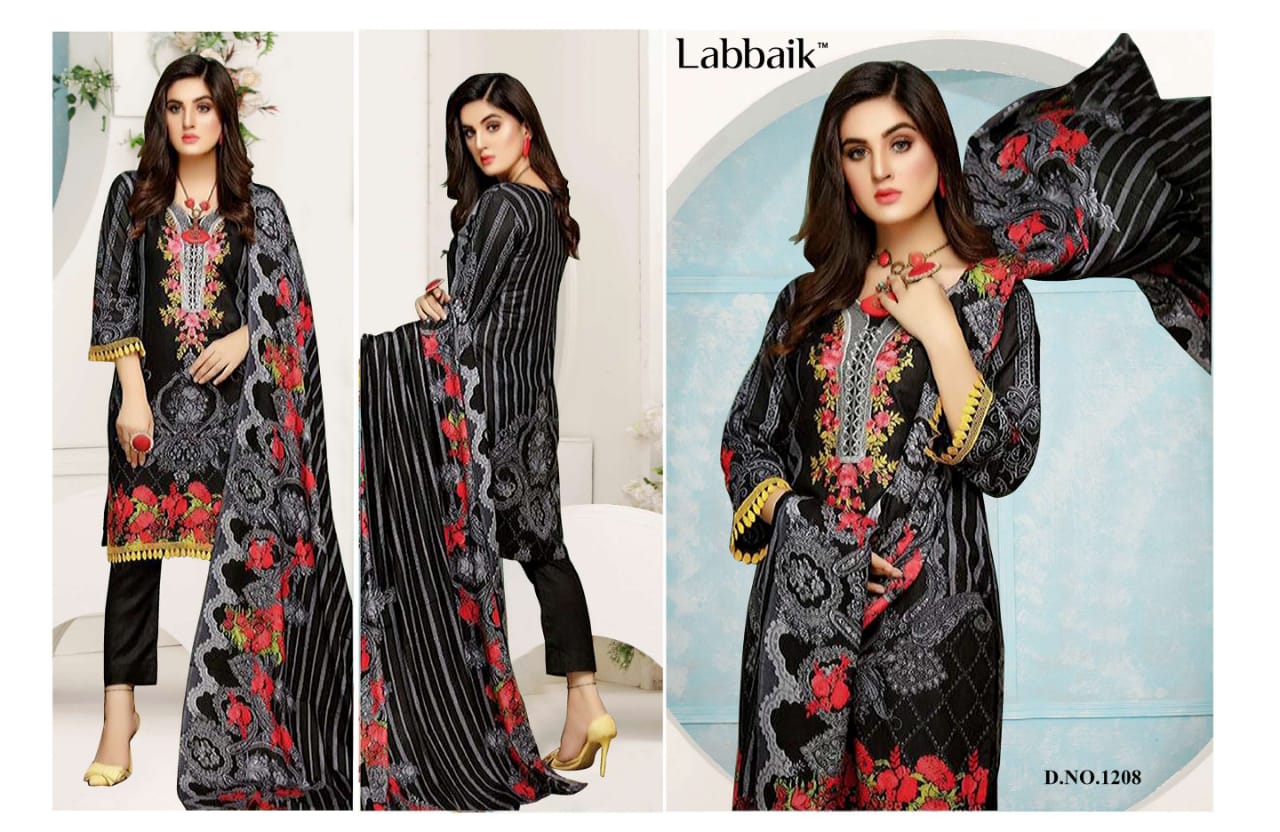 Labbaik Asifa Nabeel Wholesale Lawn Cotton Dress Material