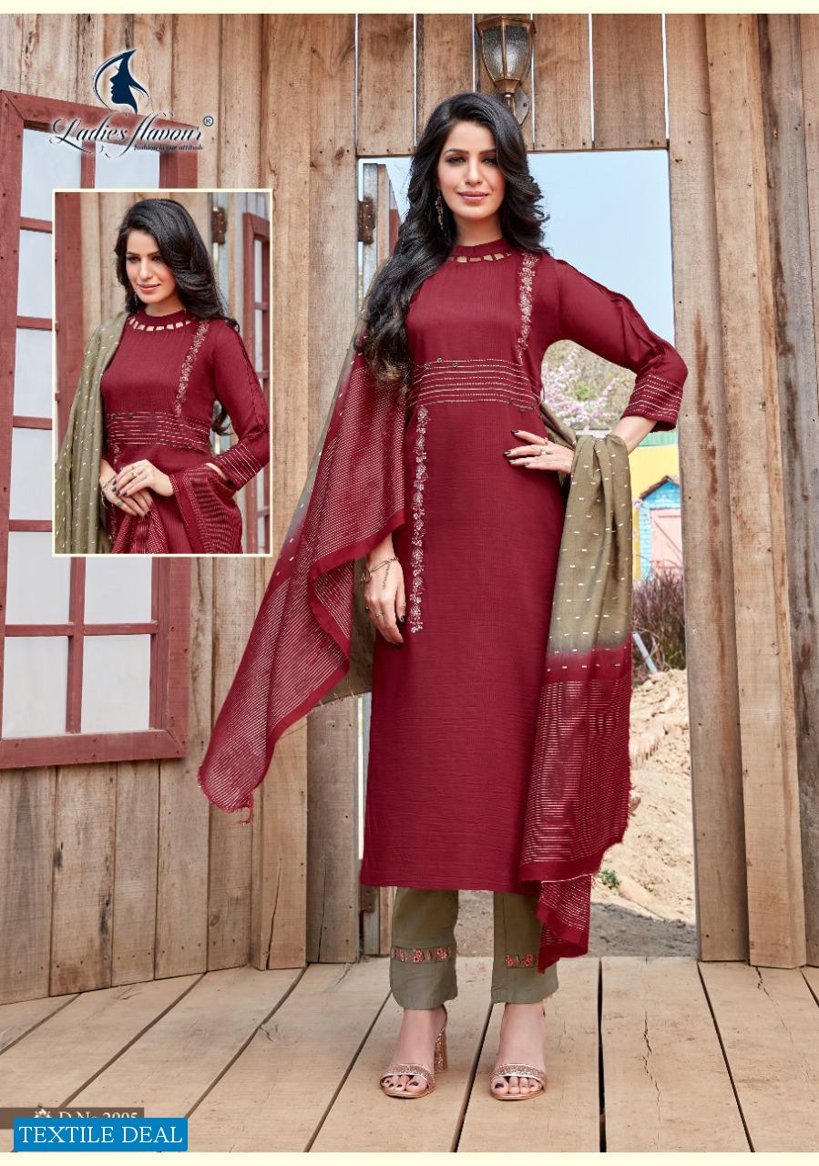 Ladies Flavour Aarohi Vol-5 Wholesale Full Stitched Top With Pants And Dupatta