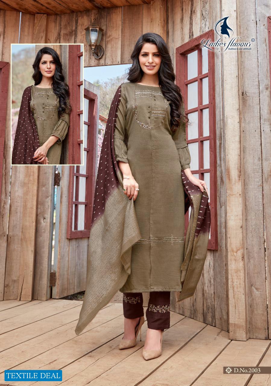 Ladies Flavour Aarohi Vol-5 Wholesale Full Stitched Top With Pants And Dupatta