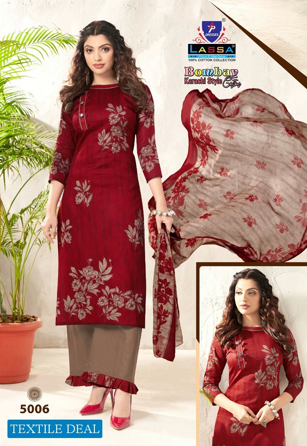 Lassa Bombay Cotton Vol-5 Wholesale Karachi Style Dress Material