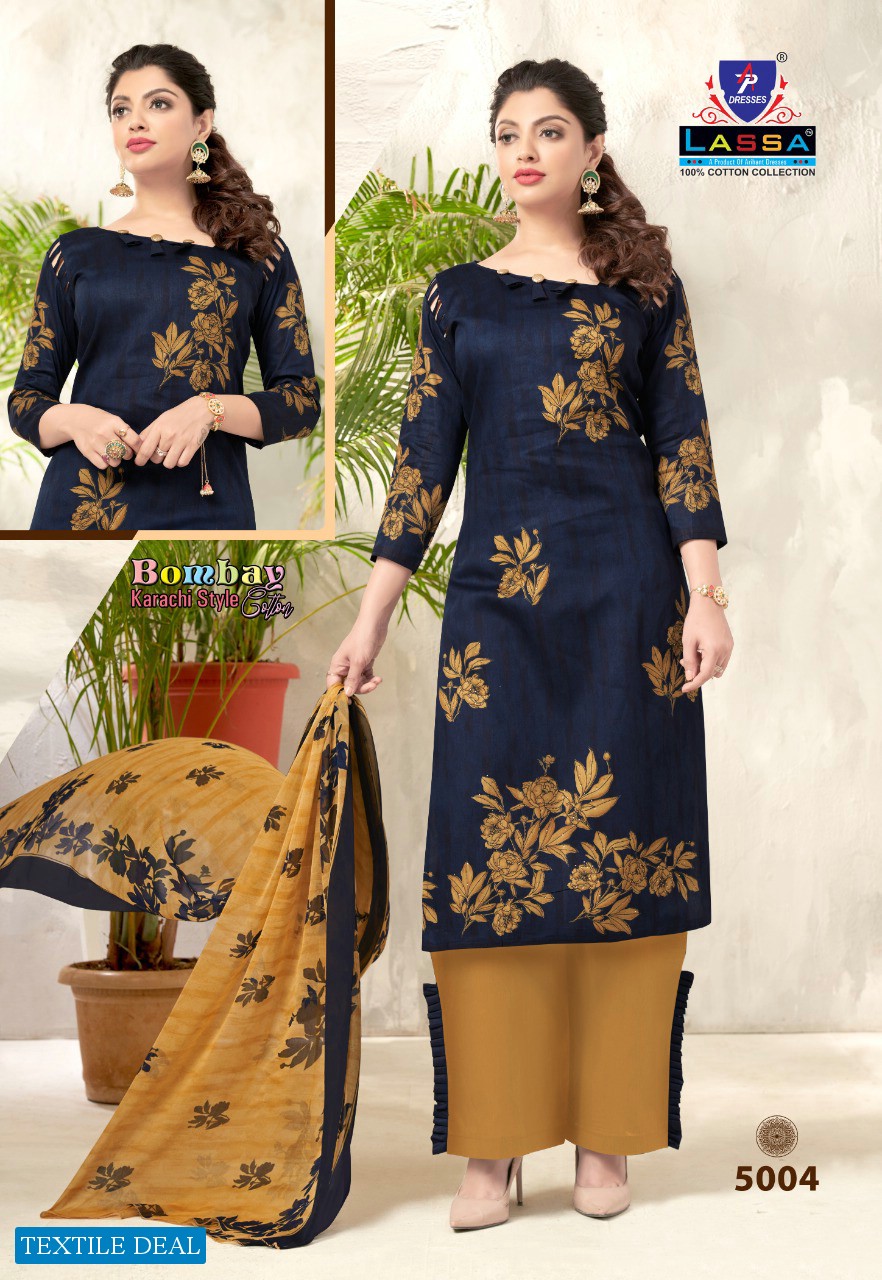 Lassa Bombay Cotton Vol-5 Wholesale Karachi Style Dress Material