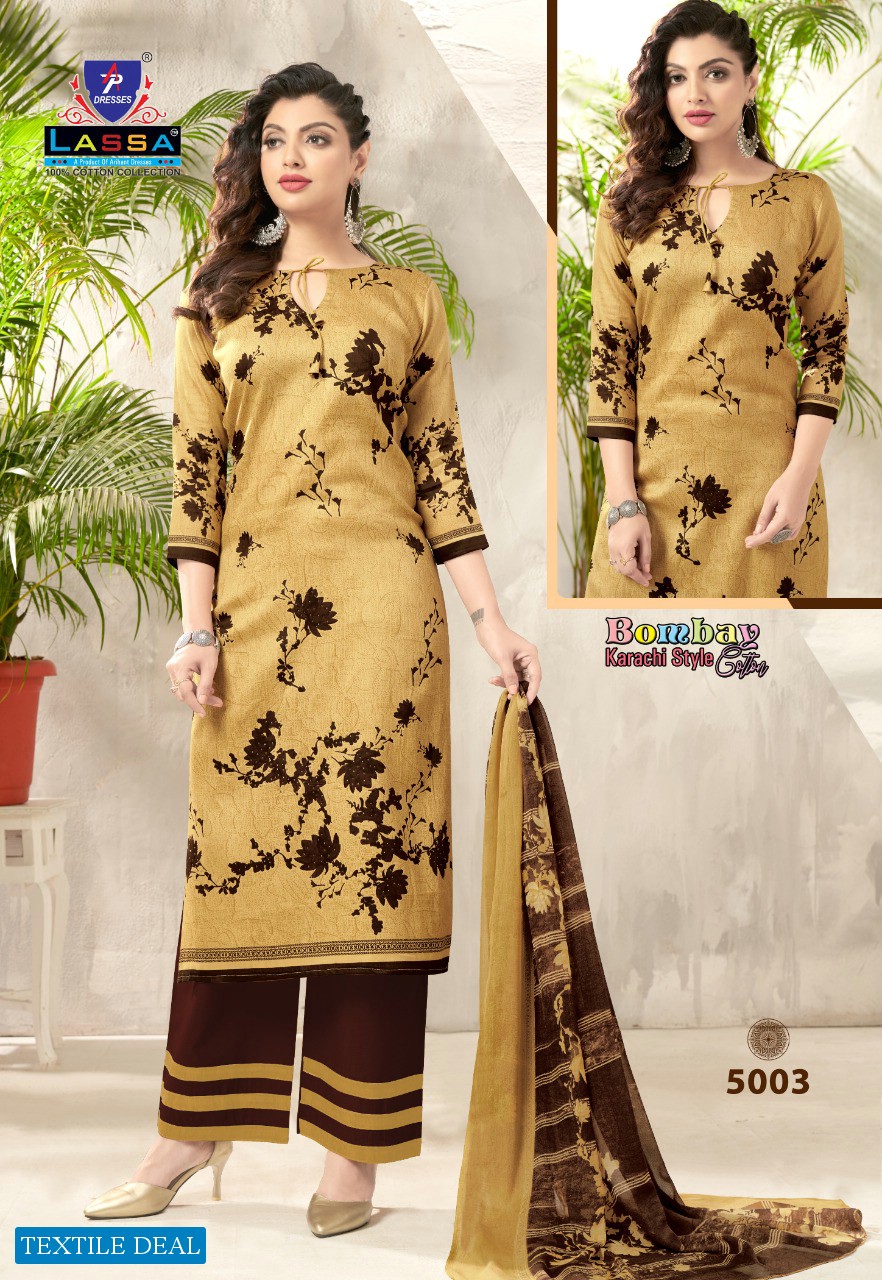 Lassa Bombay Cotton Vol-5 Wholesale Karachi Style Dress Material
