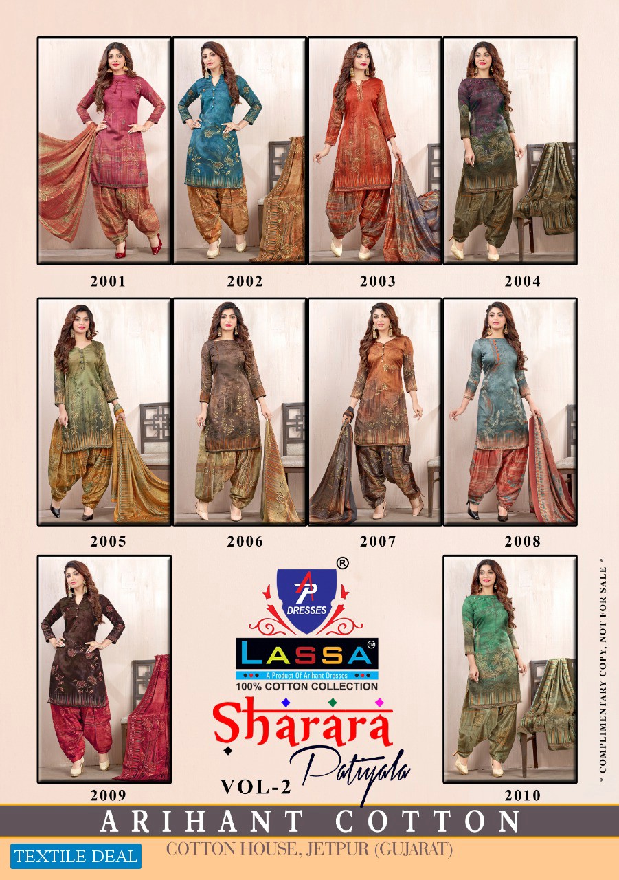 Lassa Sharara Patiyala Vol-2 Wholesale Printed Dress Material