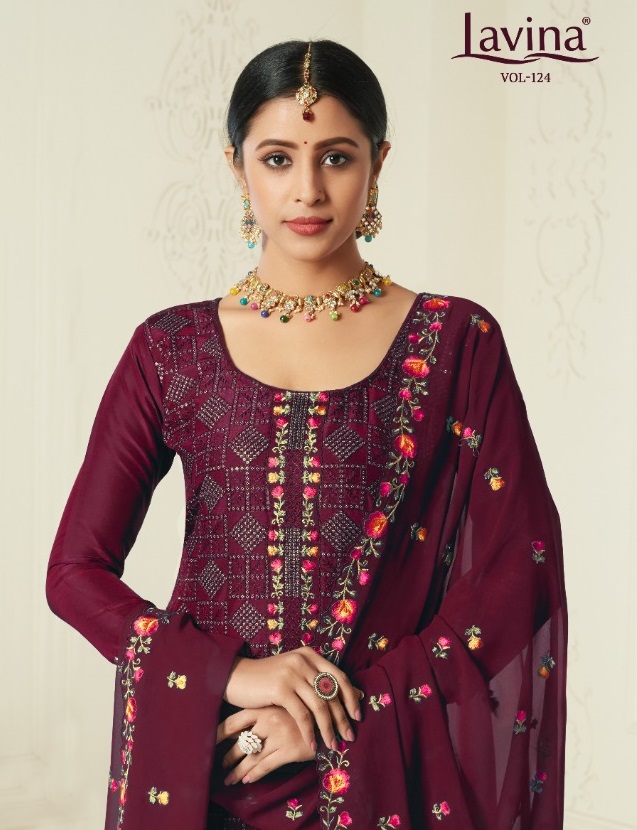 Lavina Vol-124 Wholesale Straight Long Suits