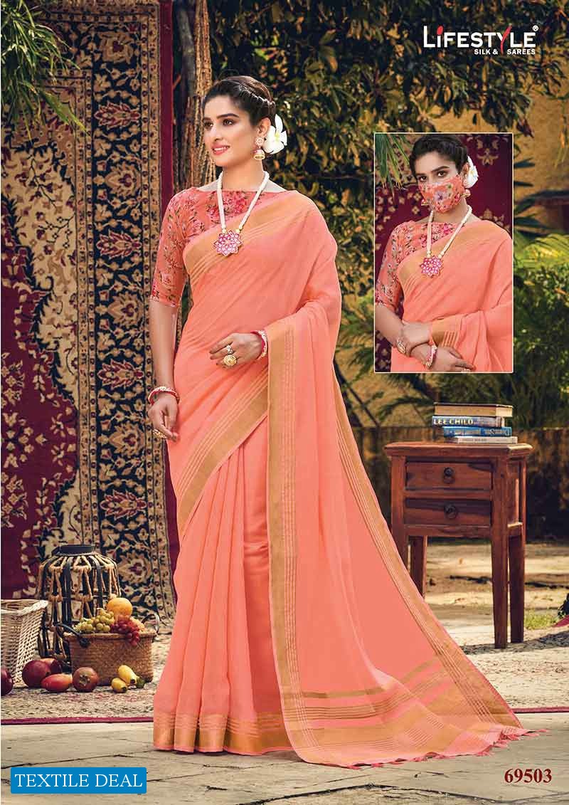 Lifestyle Mushkiya Chanderi Gala Wholesale Ethnic Saree