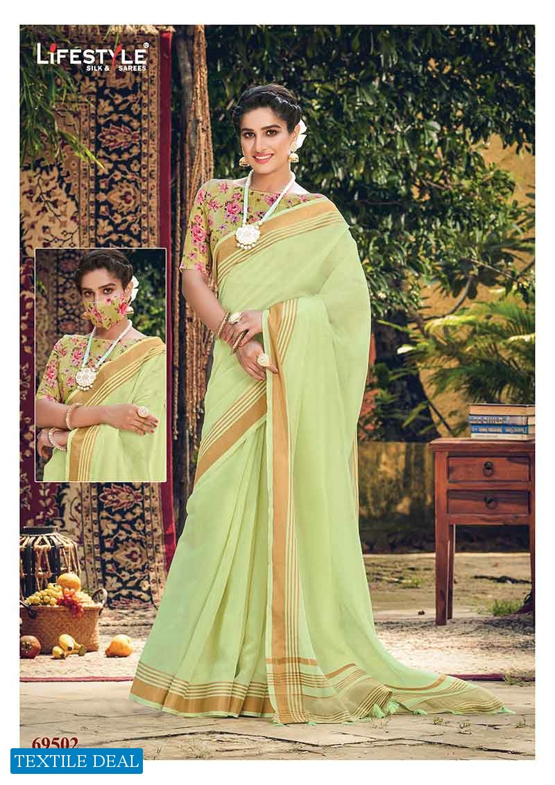 Lifestyle Mushkiya Chanderi Gala Wholesale Ethnic Saree