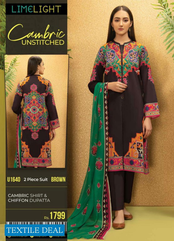 Limelight Cambric 2021 Wholesale Unstitched Kurti And Unstitched Dress Pakistani Collection