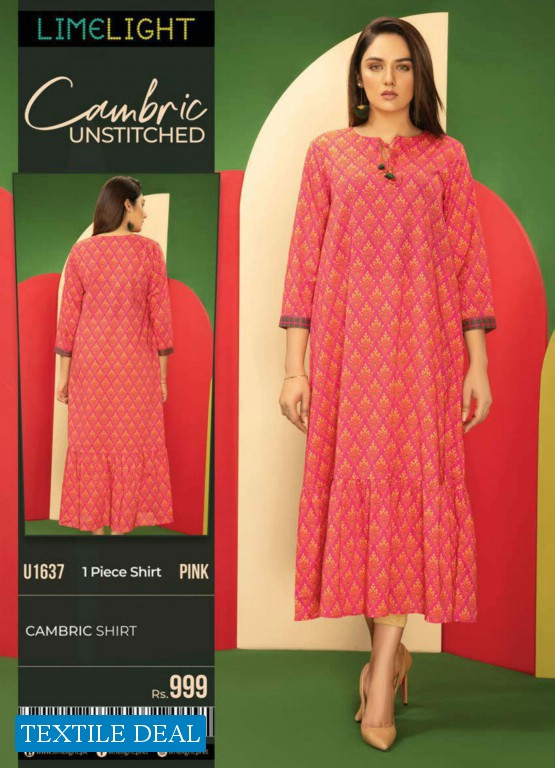 Limelight Cambric 2021 Wholesale Unstitched Kurti And Unstitched Dress Pakistani Collection