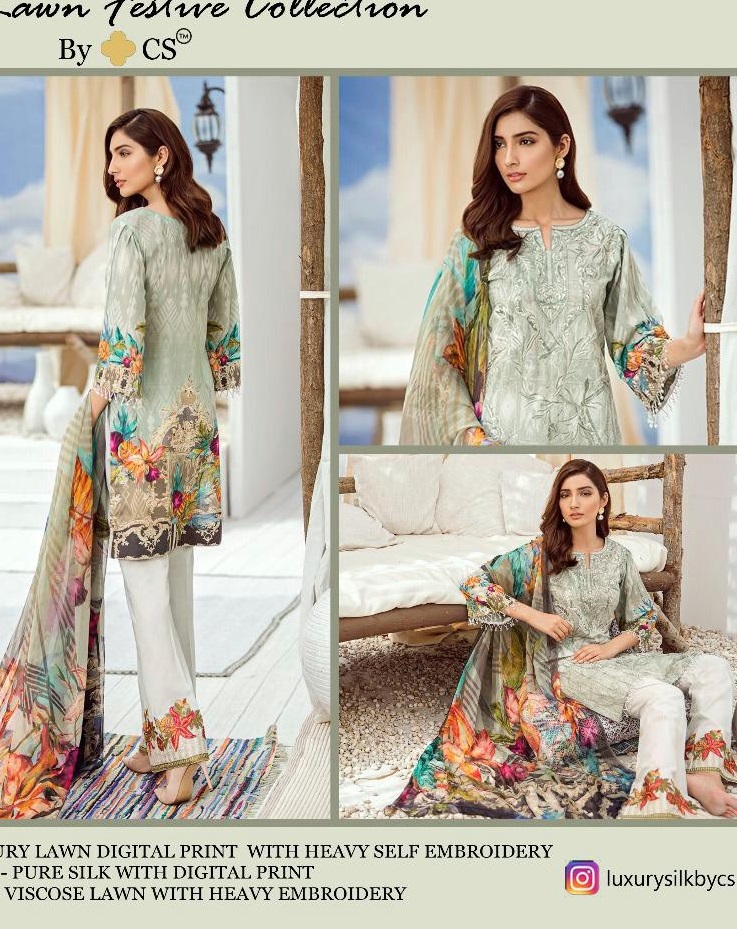 Luxury lawn festive Collection Vol-1 By CS Wholesale Pakistani Dress