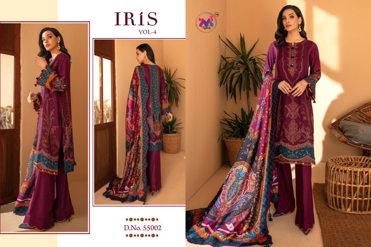 M3 FASHION IRIS VOL 4 JAM COTTON PRINT PAKISTANI CATALOGS SUITS NEW DESIGN OF 2021