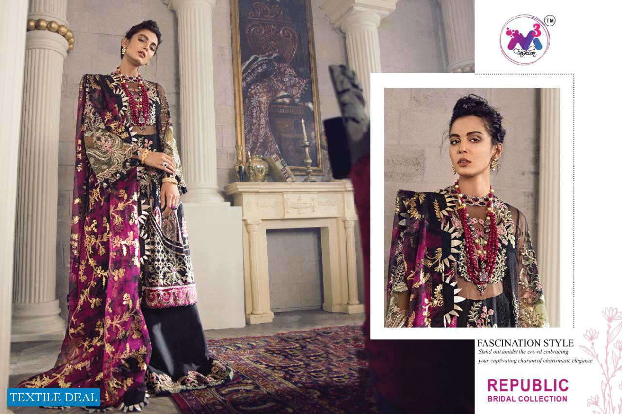 M3 FASHION REPUBLIC BRIDAL COLLECTION BUTTERFLY NET PARTY WEAR PAKISTANI SUITS