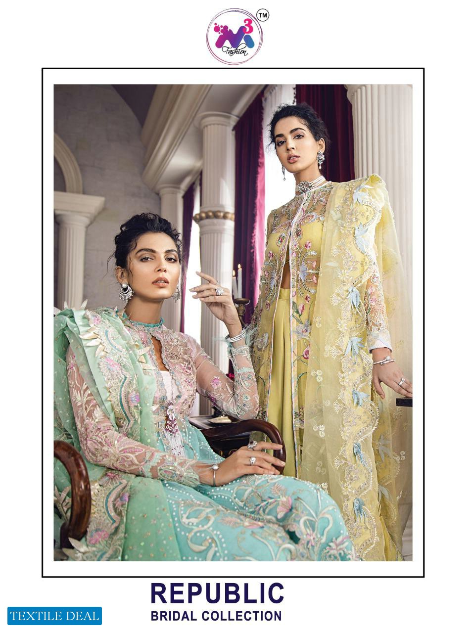 M3 FASHION REPUBLIC BRIDAL COLLECTION BUTTERFLY NET PARTY WEAR PAKISTANI SUITS