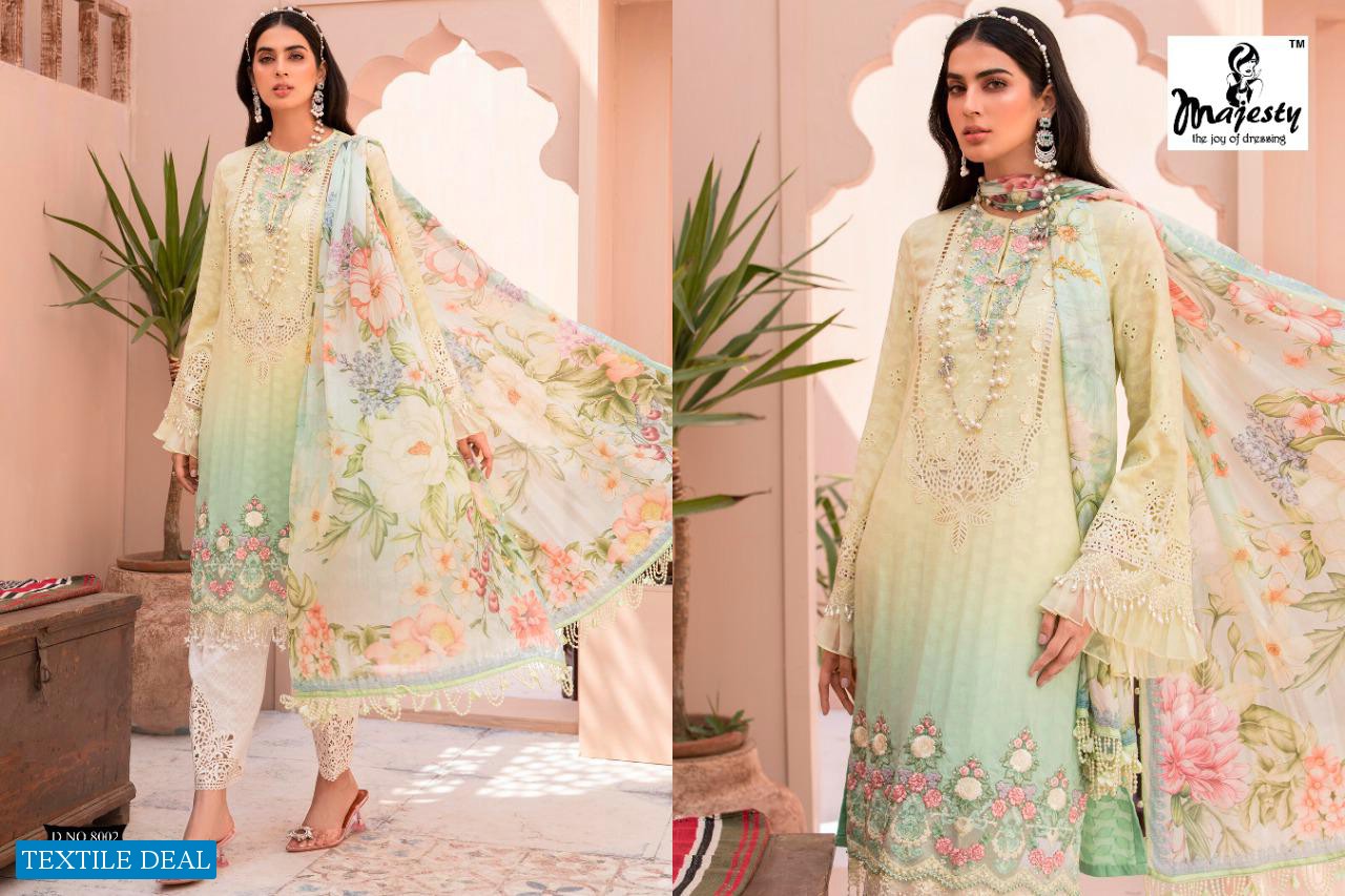 MAJESTY MARIA B VOL 8 JAM SILK COTTON PAKISTANI FANCY DRESSES