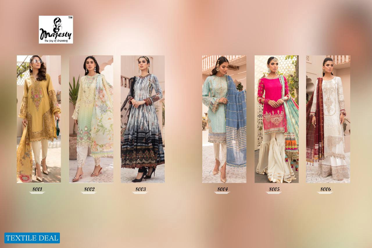 MAJESTY MARIA B VOL 8 JAM SILK COTTON PAKISTANI FANCY DRESSES