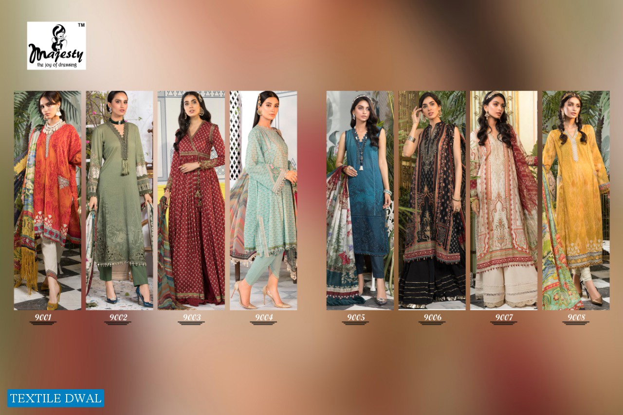 MAJESTY MARIA B VOL 9 JAM SILK COTTON PAKISTANI FANCY DRESSES
