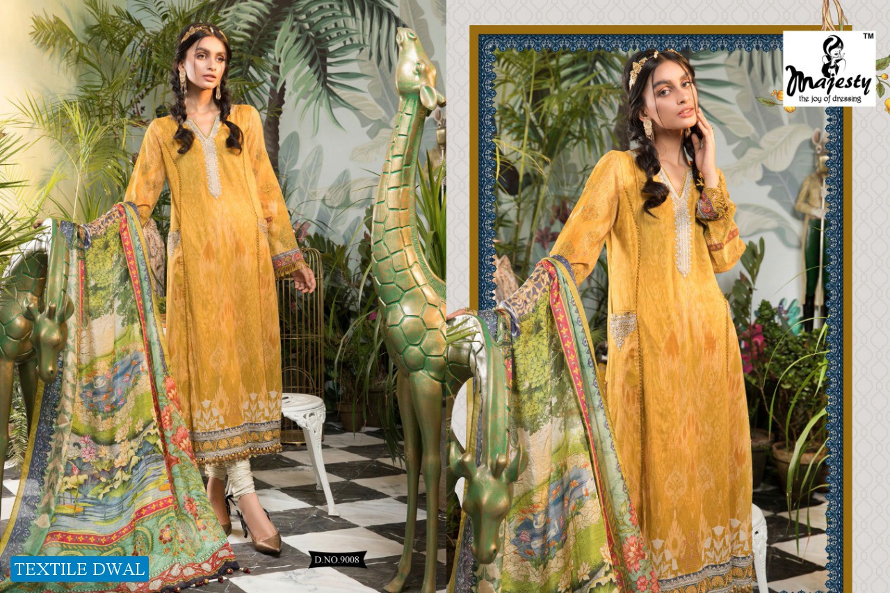 MAJESTY MARIA B VOL 9 JAM SILK COTTON PAKISTANI FANCY DRESSES