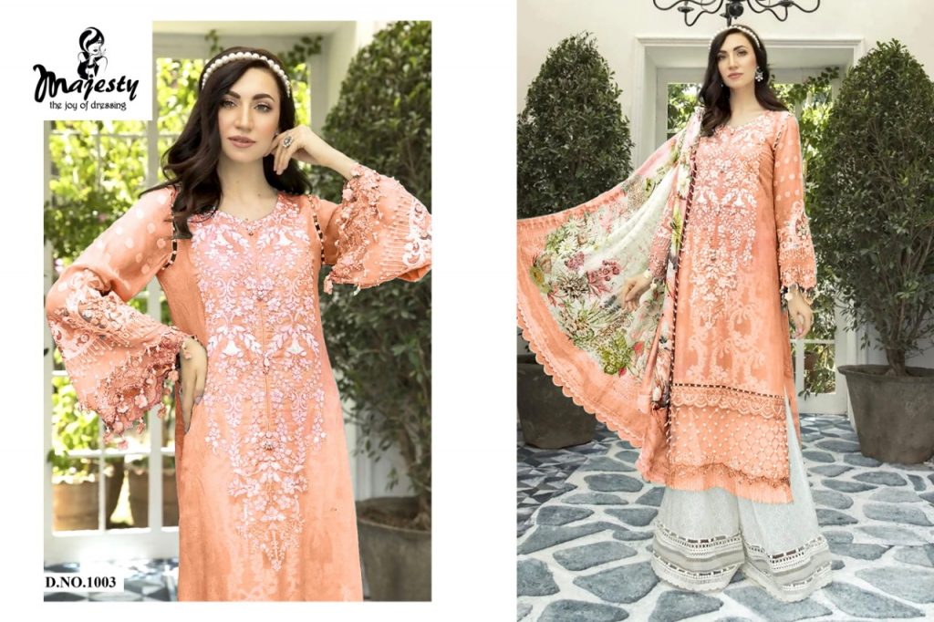 MAJESTY MARIA HITS JAM SILK COTTON PAKISTANI SUITS WHOLESALER