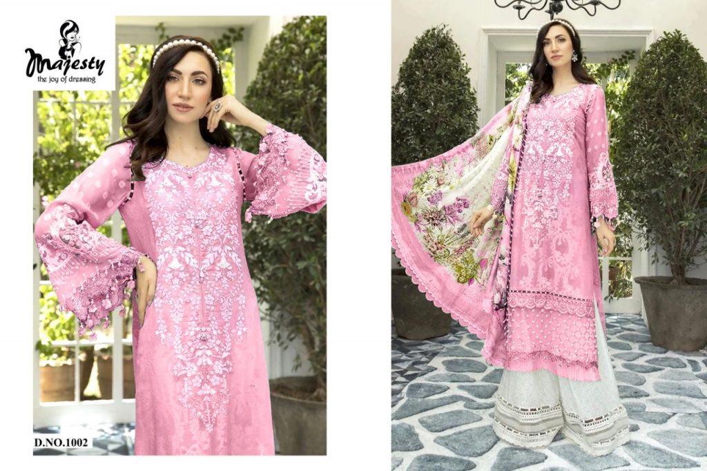 MAJESTY MARIA HITS JAM SILK COTTON PAKISTANI SUITS WHOLESALER