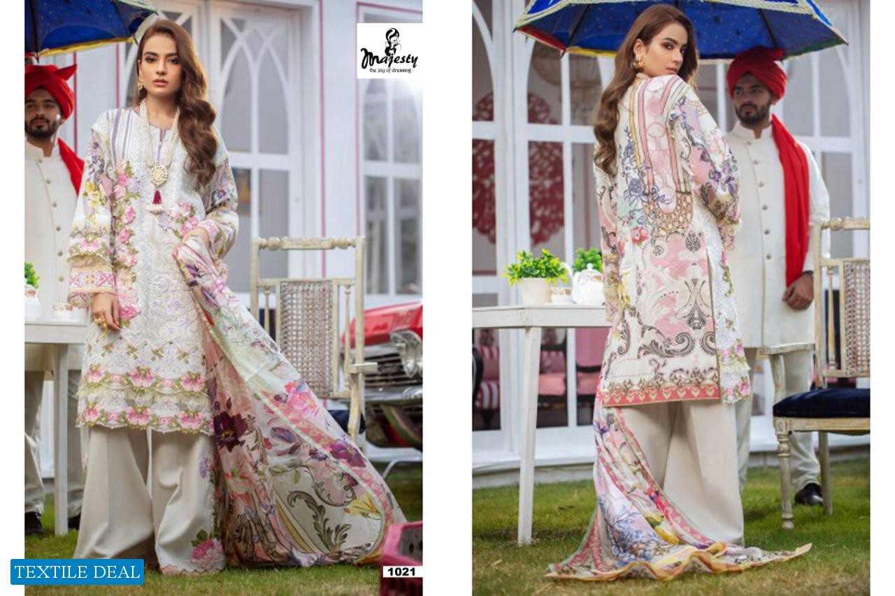 MAJESTY PRESENT FIRDOUS VOL 3 JAM SILK COTTON UNIQUE PRINT SUIT CONCEPT