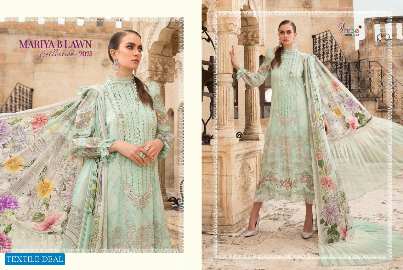MARIA B LAWN 2021 BY SHREE FABS PURE LAWN EMBROIDERY PAKISTANI DRESSES
