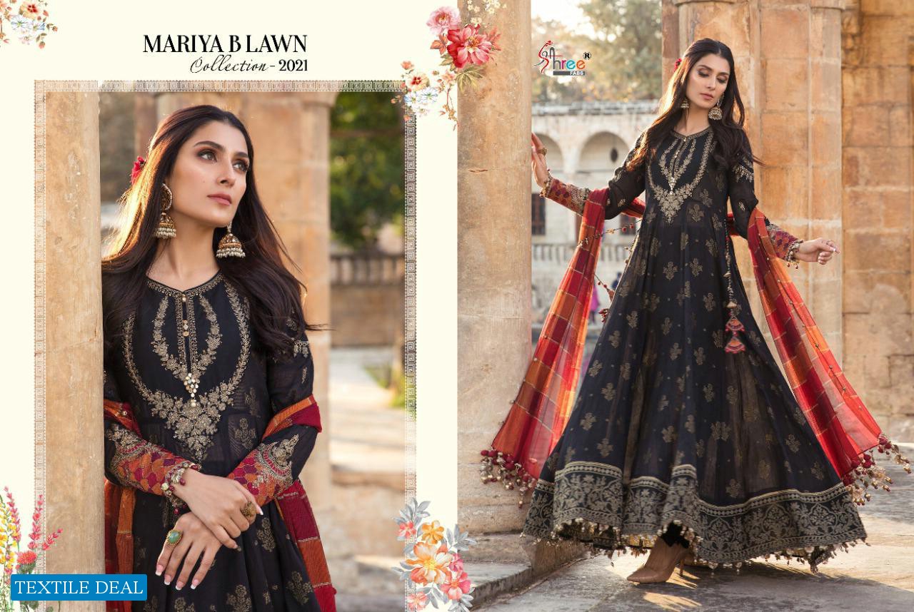 MARIA B LAWN 2021 BY SHREE FABS PURE LAWN EMBROIDERY PAKISTANI DRESSES