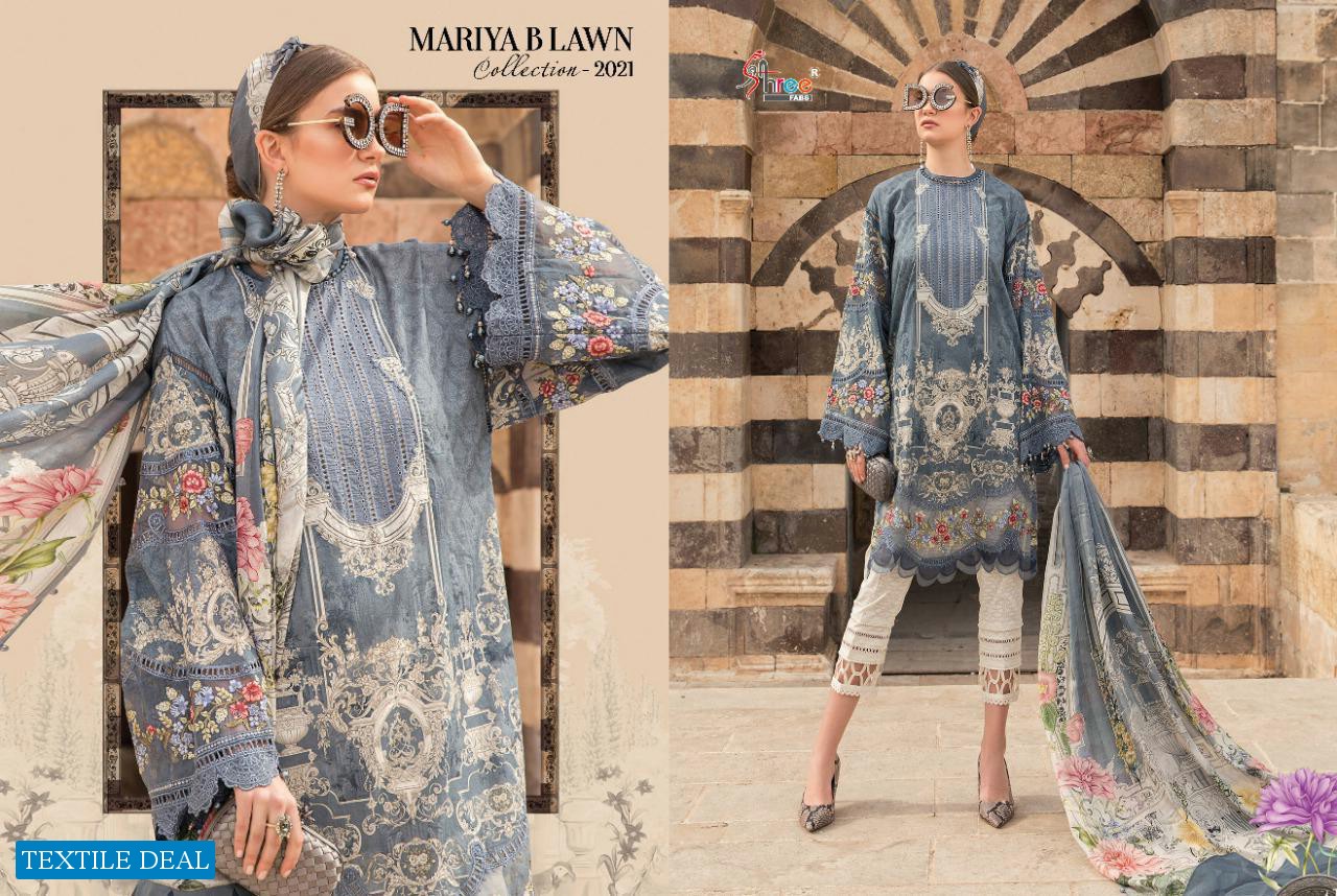 MARIA B LAWN 2021 BY SHREE FABS PURE LAWN EMBROIDERY PAKISTANI DRESSES