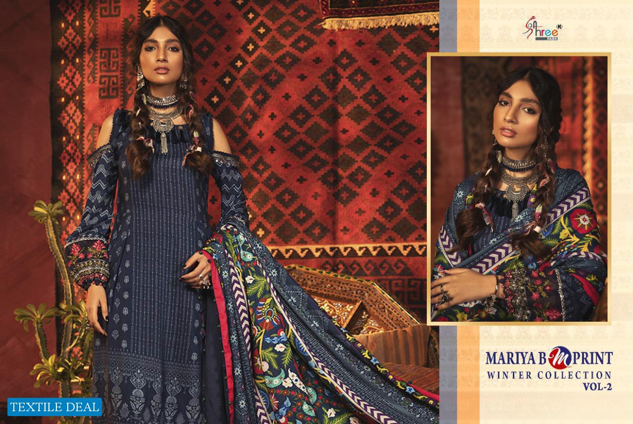 MARIA B M PRINT WINTER COLLECTION VOL 2 BY SHREE FABS PASHMINA PAKISTANI SUITS