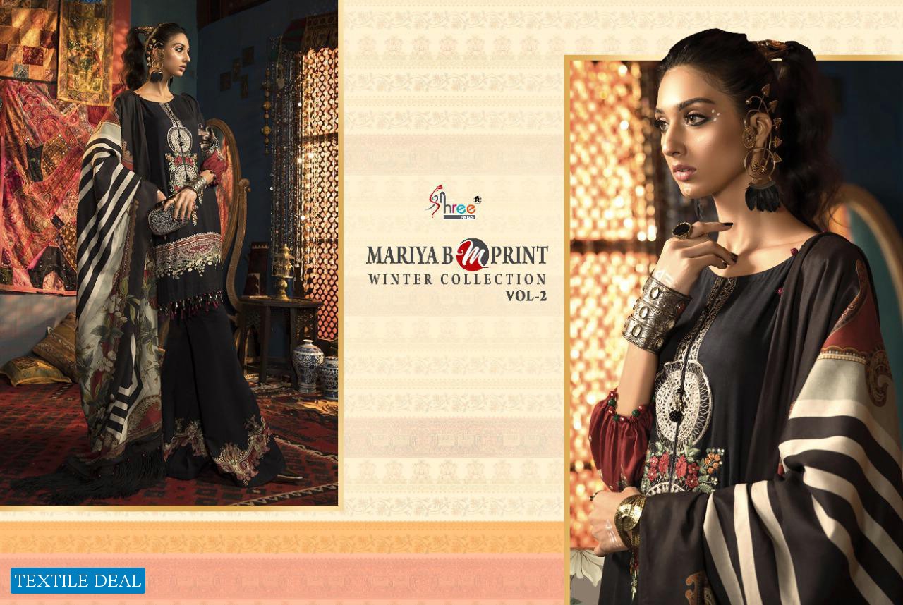 MARIA B M PRINT WINTER COLLECTION VOL 2 BY SHREE FABS PASHMINA PAKISTANI SUITS