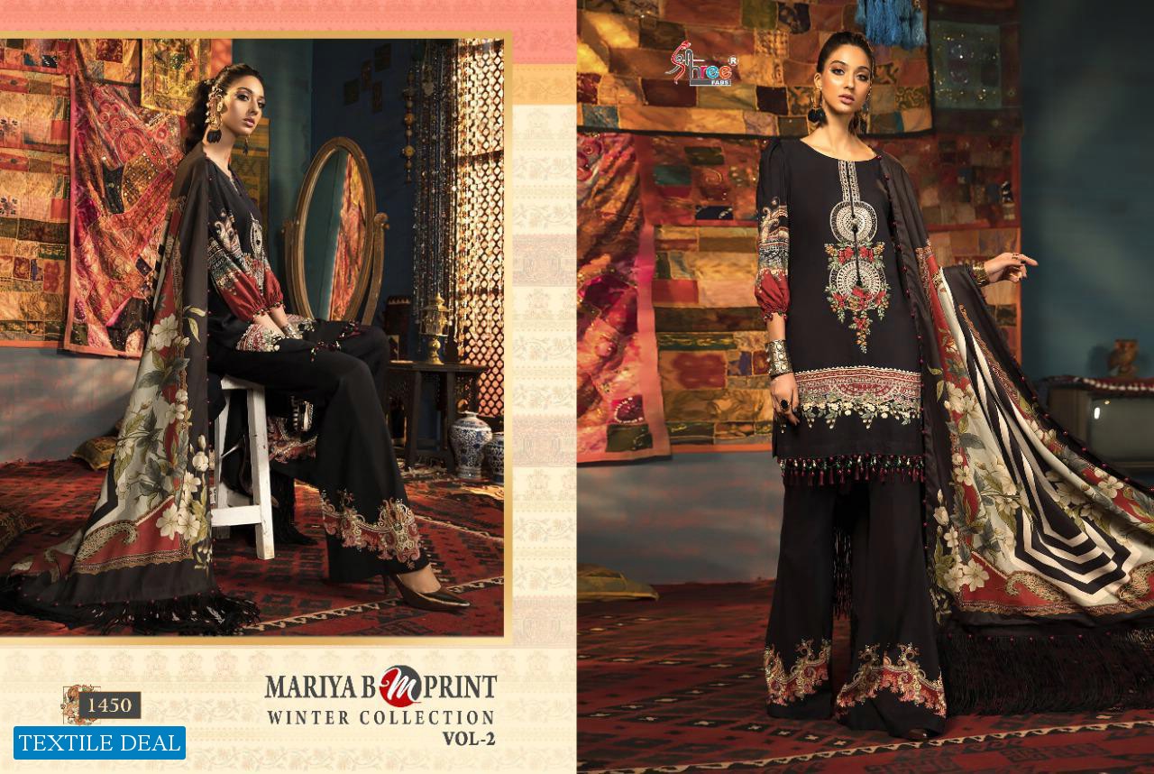 MARIA B M PRINT WINTER COLLECTION VOL 2 BY SHREE FABS PASHMINA PAKISTANI SUITS