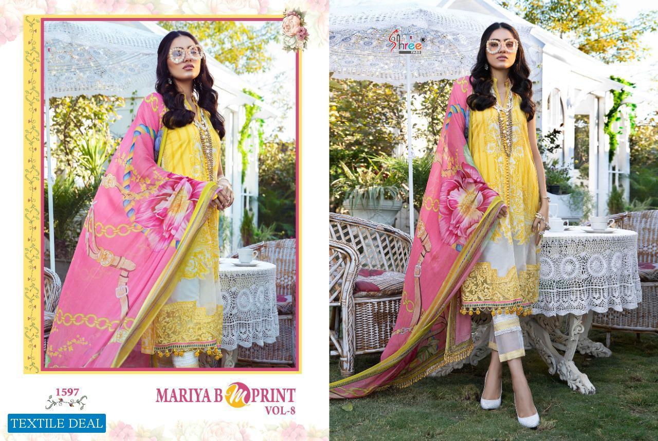MARIA B MPRINT VOL 8 BY SHREE FABS CAMBRIC LAWN PAKISTANI SUITS