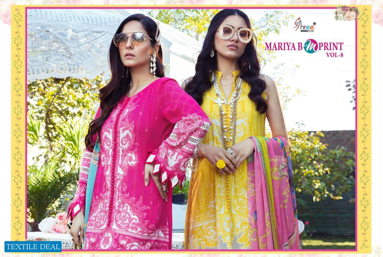 MARIA B MPRINT VOL 8 BY SHREE FABS CAMBRIC LAWN PAKISTANI SUITS