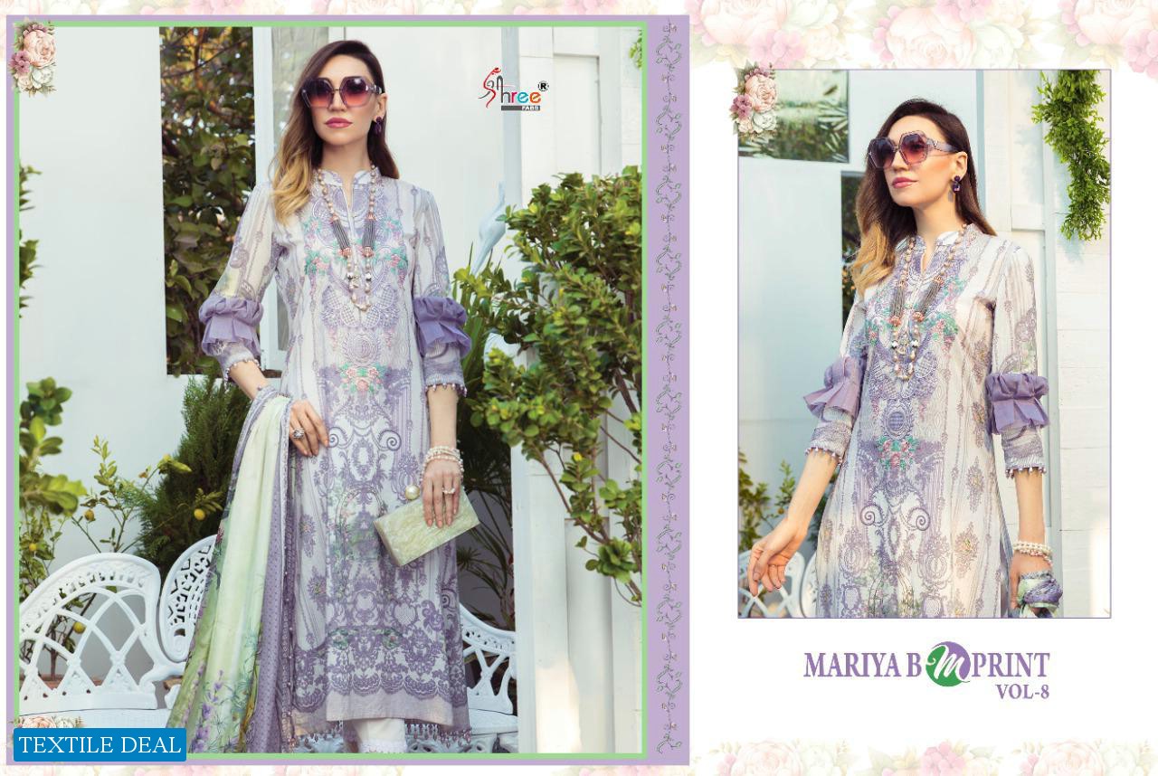 MARIA B MPRINT VOL 8 BY SHREE FABS CAMBRIC LAWN PAKISTANI SUITS