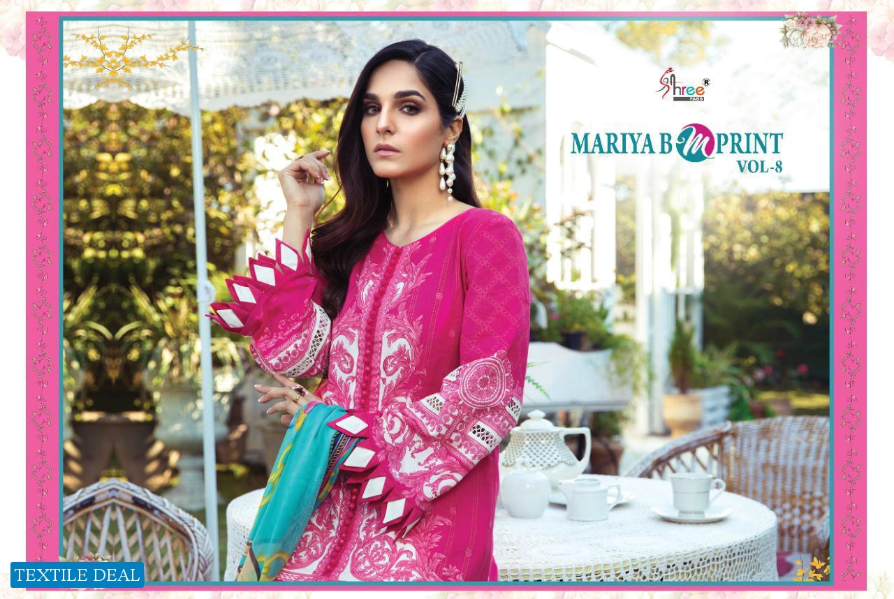 MARIA B MPRINT VOL 8 BY SHREE FABS CAMBRIC LAWN PAKISTANI SUITS