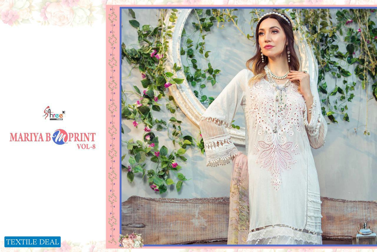 MARIA B MPRINT VOL 8 BY SHREE FABS CAMBRIC LAWN PAKISTANI SUITS
